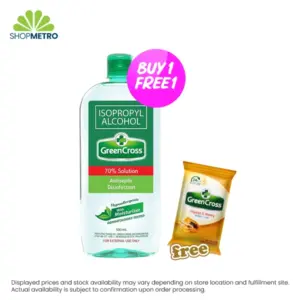 Buy 1 Green Cross Ispropyl Alcohol with Moisturizer 70% 500ml Free Greencross Papaya Honey 55g