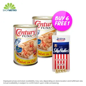 Buy 6 Century Tuna Flakes Oil 180g Free Skyflakes Cracker Handy Pack 100g