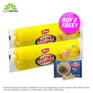 Buy 2 Packs Butter Coconut 14g Free Lucky Me! Instant Mami Beef 55g