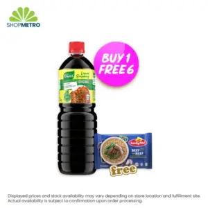 Buy 1 Knorr Liquid Seasoning 1L Free 6 Lucky Me! Chicken or Beef 55g
