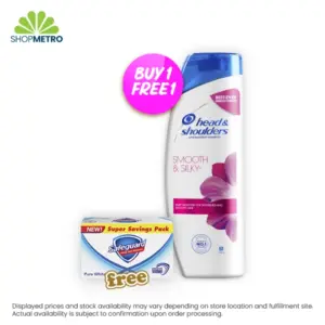 Buy 1 Head And Shoulders Shampoo Smooth And Silky 330ml Free Safeguard Bar Soap White 175g