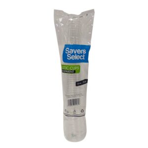 Savers Select Transparent Plastic Cups 8oz 80x50's