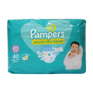 Pampers Aircon Dry Taped Disposable Baby Diapers New Born 40's