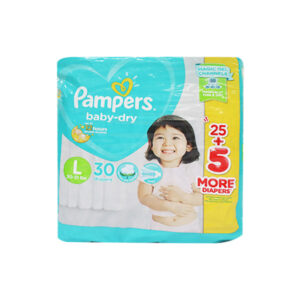 Pampers Baby Dry Disposable Diapers Large 30's