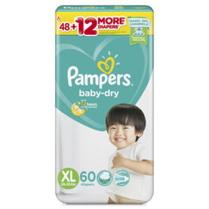 Pampers Baby-Dry Super Jumbo Pack XL 54 + 6pcs