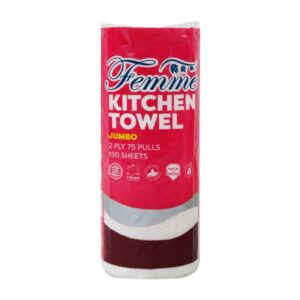 Femme Kitchen Towel Jumbo 2Ply 75Pulls 28/1S