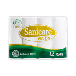 Sanicare Bathroom Tissue 3Ply 600Shts 12's