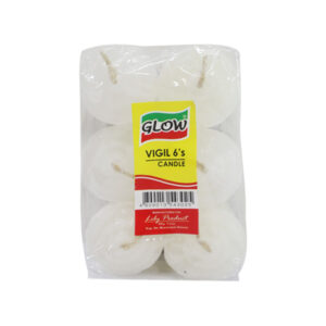 Glow Vigil Candle White 6s
