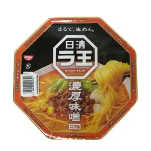 Nissin Raoh Instant Bowl Noodles Miso Soup With Roasted Pork 118g