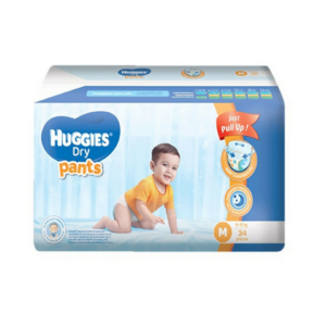 Huggies Dry Pants Medium Economy 34pcs