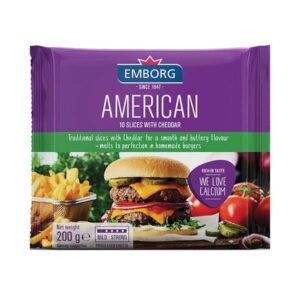 Emborg American Cheddar Sliced 200g