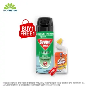 Buy 1 Baygon Defense Shield Multi Insect Killer 500ml Free Mr. Muscle Advanced Toilet Cleaner Citrus 500ml