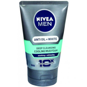 Nivea Face Men Anti Oil + White Cooling Mudfoam 100g