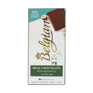 The Belgian No Sugar Added Milk Choco N Hazelnuts 100g