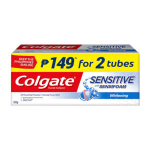 Colgate Toothpaste Sensitive With Sensifoam Twin Pack 120g