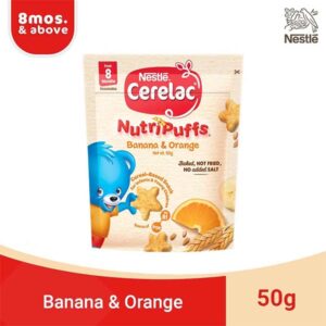 Nestle Cerelac Nutri Puffs Banana & Orange 50g