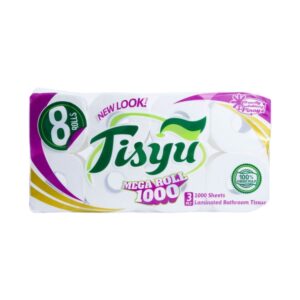 Tisyu Mega 3Ply Toilet Paper 1000 Sheets (8 Rolls)