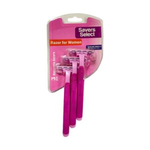 Savers Select Razor Women Triple Blade Disposable 3pcs