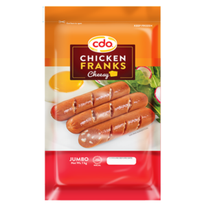 Cdo Cheesy Chicken Franks Jumbo 1kg