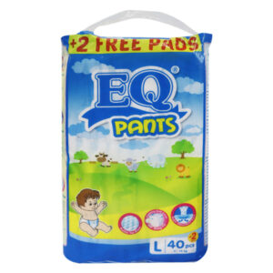 EQ Pants Disposable Baby Diapers Large 40's + 2 pads