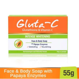 Gluta-C Glutathione & Vitamin C Intense Whitening Face & Body Soap with Papaya Enzymes 55g