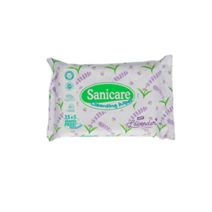 Sanicare Cleansing Wipes Lavender 40 Sheets