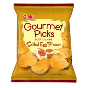 Oishi Gourmet Picks Potato Chips Salted Egg Flavor 60g