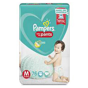 Pampers Baby Dry Pants Super Jumbo Med 76pcs