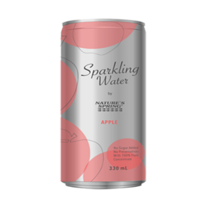 Nature's Spring Sparkling Water Apple 330ml