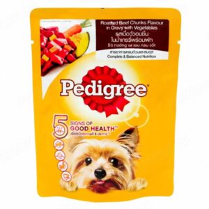 Pedigree Pouch Roasted Beef Chunks 80g