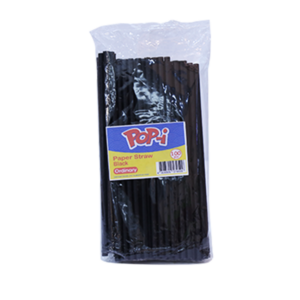 Ordinary Paper Straw Black 100pcs