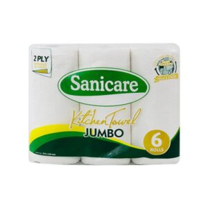 Sanicare Jumbo Kitchen Towels 6 Rolls x 4's