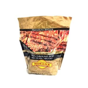 Morans Premium Angus Frozen Patties 85/15 Net Wt. 2 Lb
