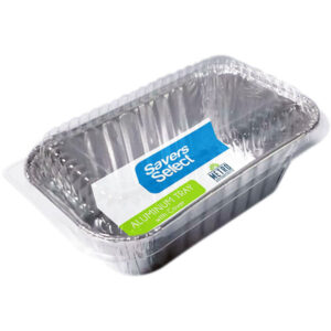 Savers Select Aluminum Trays with Plastic Cover Rectangular Mini Loaf Pan G1500 (15.5x9x5cm) 5?s