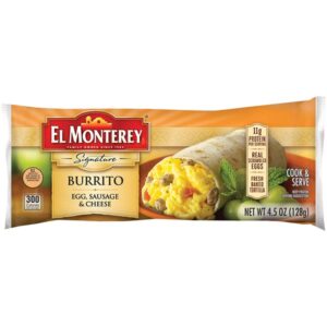 El Monterey Burrito Egg, Sausage, & Cheese 4.5 Oz