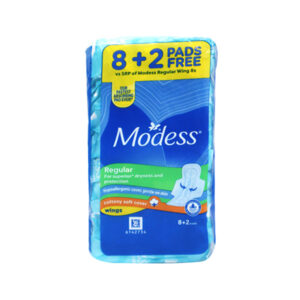 Modess Regular with Wings 8 Plus 2 Pads Free
