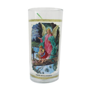 Candle Religious Comet Glass Guardian Angel 5.5inch