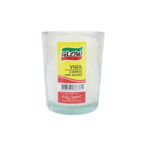 Glow Vigil Filler with Glass Candle