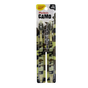 Plackers Camo Kids Soft Toothbrush 2 Pack