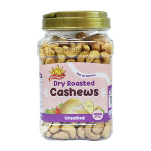 Sunsnack Roasted Cashews Unsalted 450g