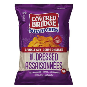 Covered Bridge Crinkle Cut All Dressed Potato Chips 170g