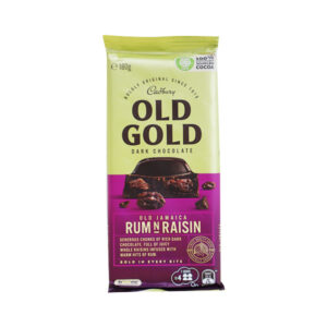 Cadbury Old Gold Dark Chocolate Old Jamaica Rum N Raisin 180g