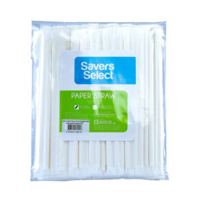 Savers Select Paper Straw Plain 50s 7mm x 200mm