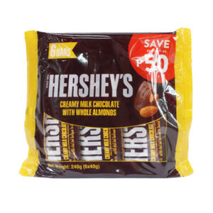 Hershey's Milk Chocolate with Whole Almonds 6-Pack 24 x 240g