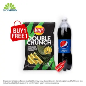 Buy 1 Lay's Double Crunch Overloaded Nori 170g Free 1 Pepsi 1.5L or Mt Dew 1.5L