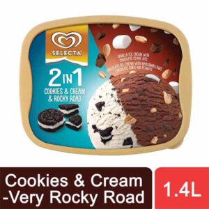 Selecta Ice Cream 2IN1 Double Supreme Cookies & Cream/Rocky Road 1.4L