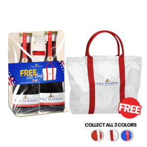 Buy 2 Paul Madison Red Wine Free Tote Bag 1L