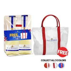 Buy 2 Paul Madison White Wine Free Tote Bag 1L