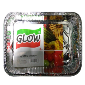 Glow Aluminum Tray Rectangular G23205 32X26X4.5cm 3pcs