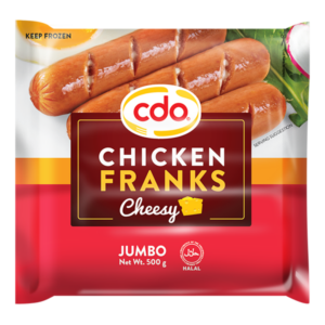 CDO Cheesy Chicken Franks Jumbo 500g